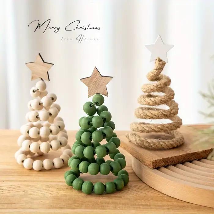 1PC nouvelle décoration de noël créative nordique en bois arbre de noël ornement de bureau