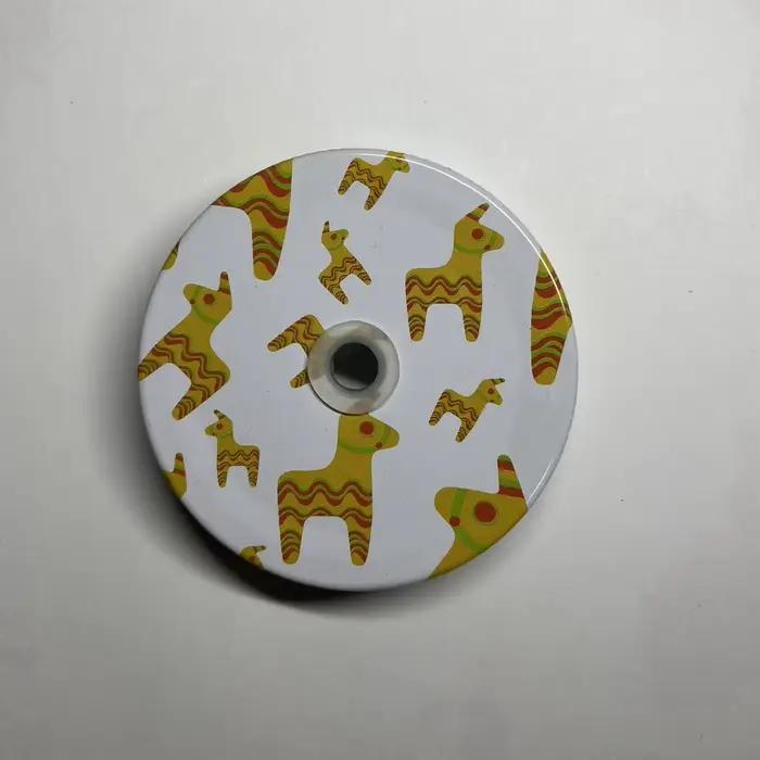 Couvercles de pot Mason en fer blanc perforé de couleur, avec trou de paille, couvercle en verre à boire pour fleurs, accessoires de fête pour enfants et adultes