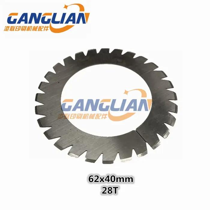 Lame de coupe 62x40 28T, couteau rond en feuille pour Heidelberg pliant Stahl MBO, couteau perforant à rainurer, Machine d'impression 10 pièces