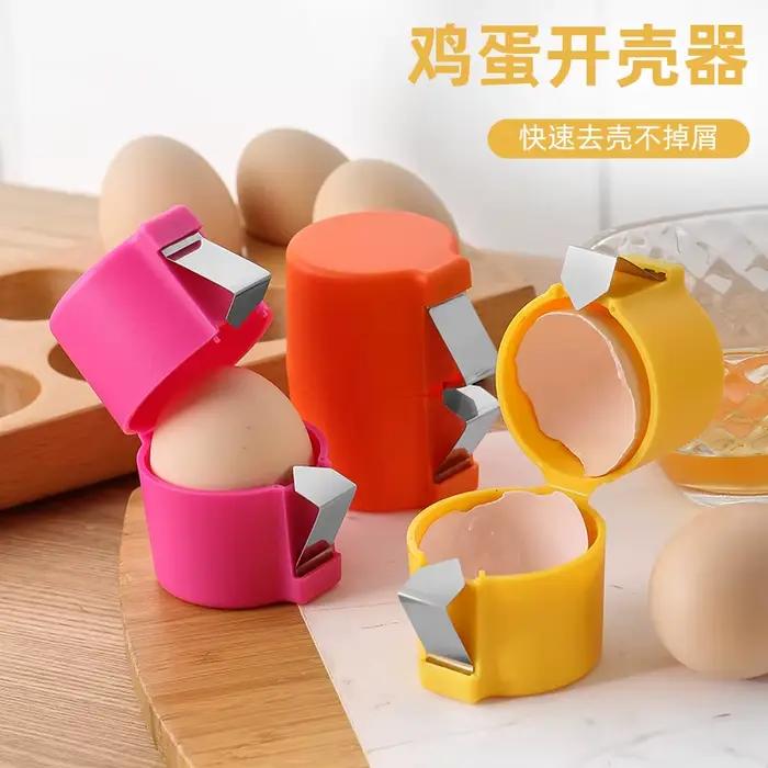 Outil multifonctionnel pour casser, séparer et mélanger les œufs en plastique noir pour une cuisine pratique et respectueuse de l'environnement