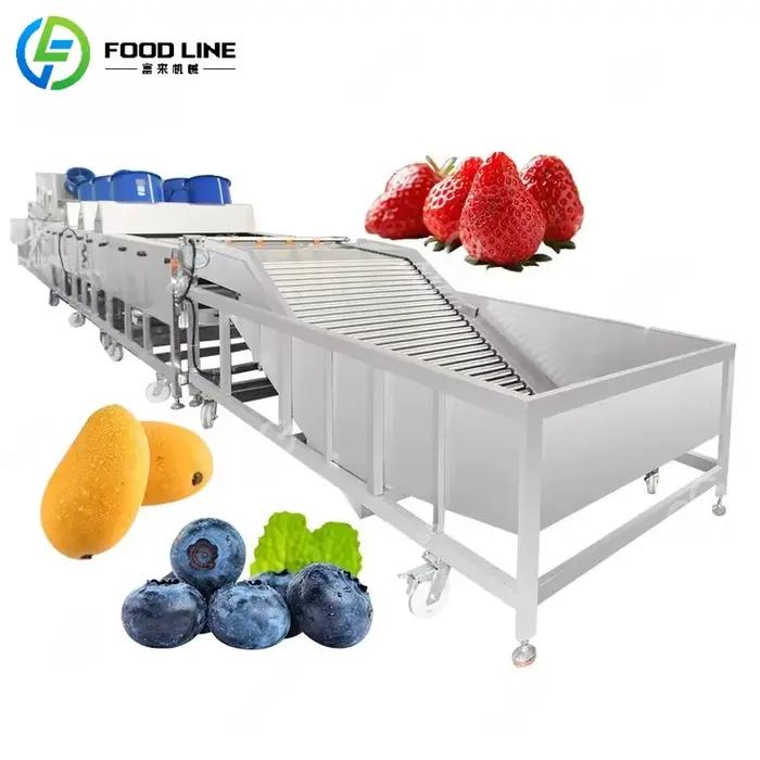 Machine de lavage et de séchage d'air pour légumes et fruits, installation complète de pommes aux fruits, pour trancher la cire propre