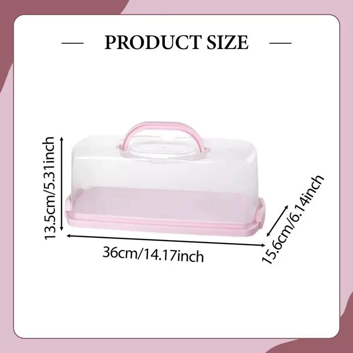 Boîte de rangement portable pour gâteaux avec couvercle transparent