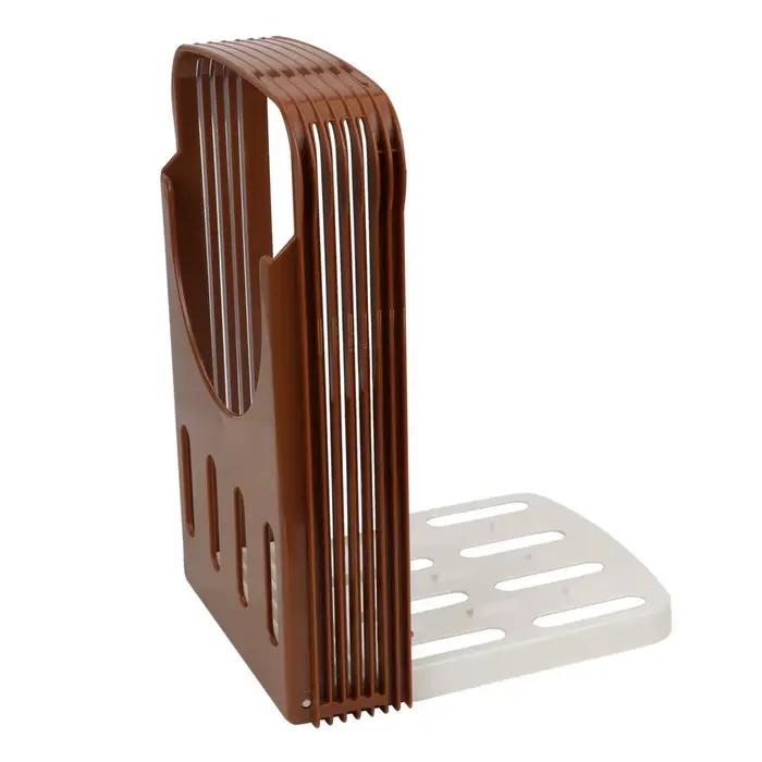 Support de trancheur de pain grillé en plastique pliable, support de coupe, Guide de coupe, outil de tranchage, ustensiles de cuisson