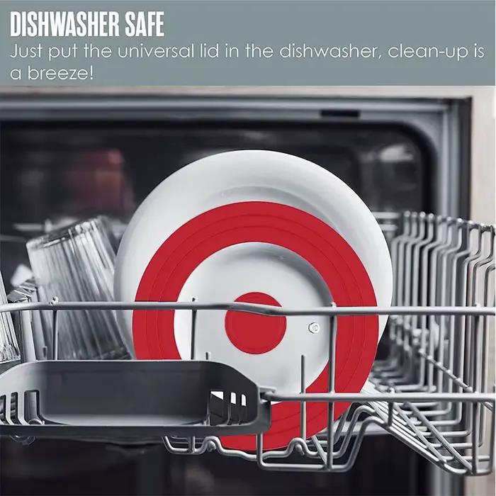 Couvercle universel en verre trempé avec bord en silicone résistant à la chaleur pour casseroles et poêles diamètres 24 cm 26 cm 28 cm occasions spéciales