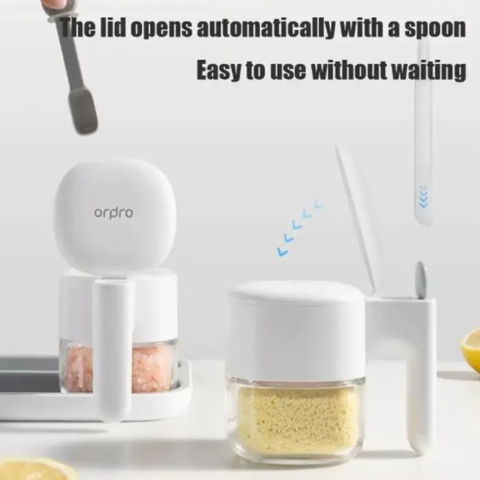 Récipient à Épices Ouvrent Scellé, Plateau de Stockage d'Assaisonnement Qualité Alimentaire, Portable, Résistant à L'Humidité, Transparent Pour Occasions Spéciales