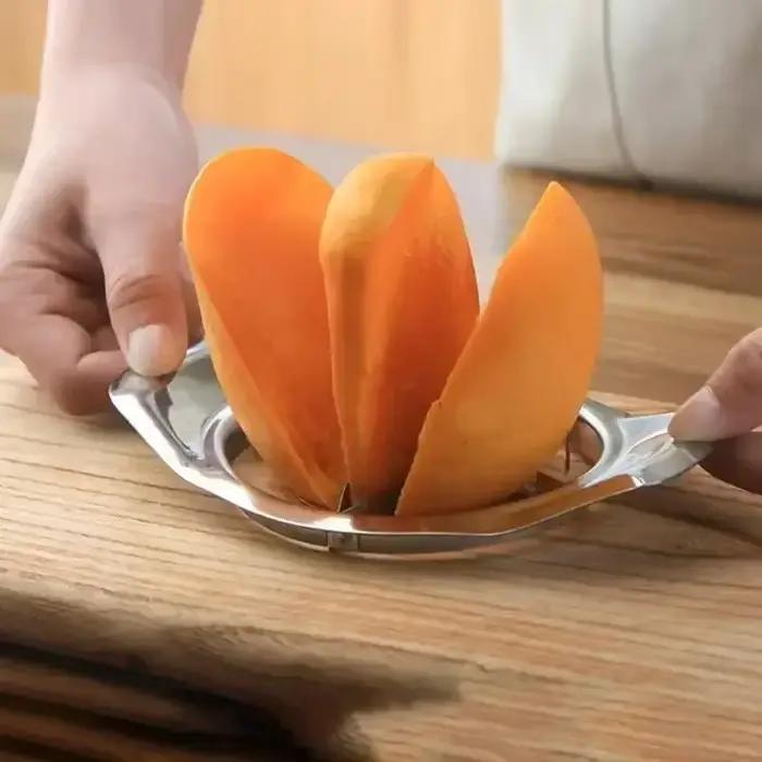 Outil de séparation de fruits en acier inoxydable pour préparation de mangues et autres fruits ocasions spéciales tranches de fruits professionnellement coupées