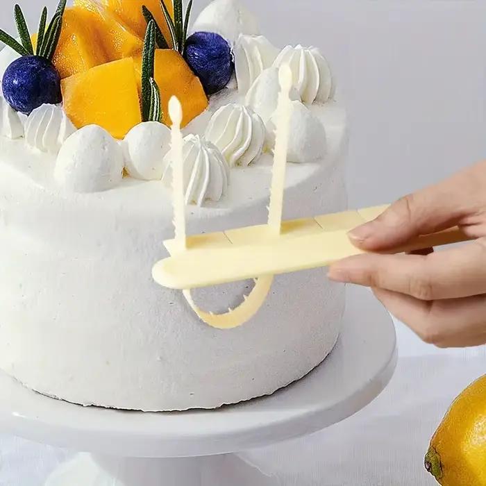 1 pièce Outil de décoration de gâteaux courbé avec règle graduée