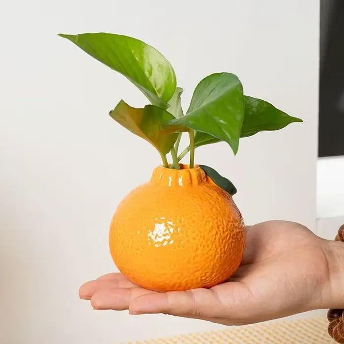 Vase à fleurs en forme de Fruit Orange