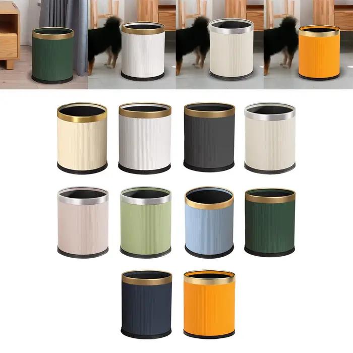 Poubelle moderne à dessus ouvert sans couvercle en plastique pour la cuisine, la salle de bain, le bureau et les chambres principales - idéale pour les déchets ménagers et les occasions spéciales