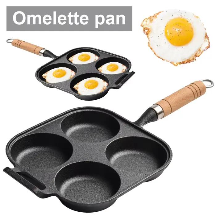 Poêle à frire épaisse en fonte pour petit déjeuner