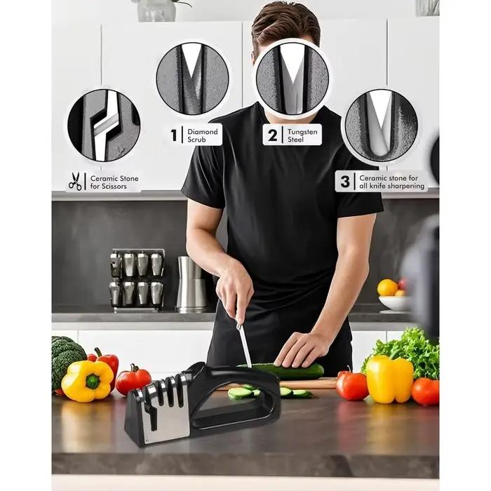 Affûteur de couteaux de cuisine 4 en 1