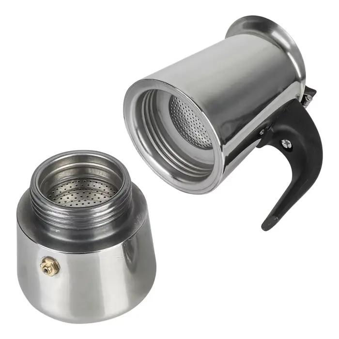 Cafetière Moka en acier inoxydable, cafetière pour cuisine, moka expresso Latte, filtre de cuisinière, 2/4/6/9 tasses