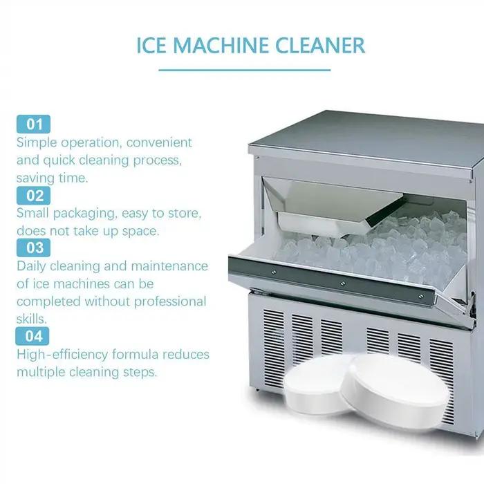 Nettoyant pour Machine à glace, comprimés de nettoyage pour détartrage, désodorisant, prolongation de la durée de vie du fabricant de glace