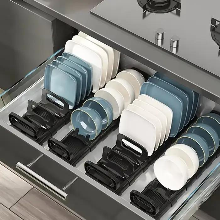Rangement de vaisselle pour armoire de cuisine, égouttoir à vaisselle intégré T1, synchronisation des assiettes, accessoires de cuisine T1