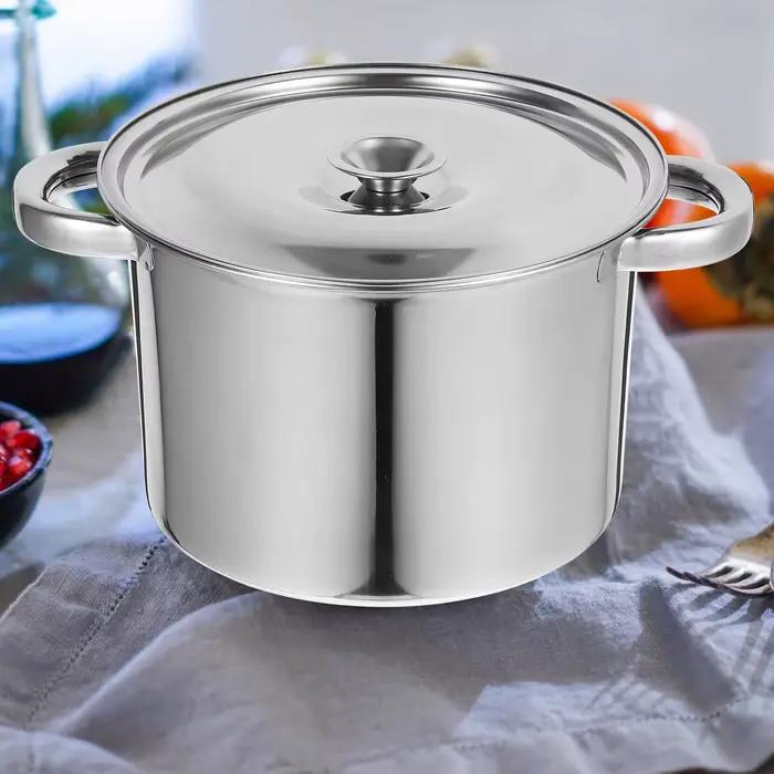 Marmite à soupe à fond épais en acier inoxydable
