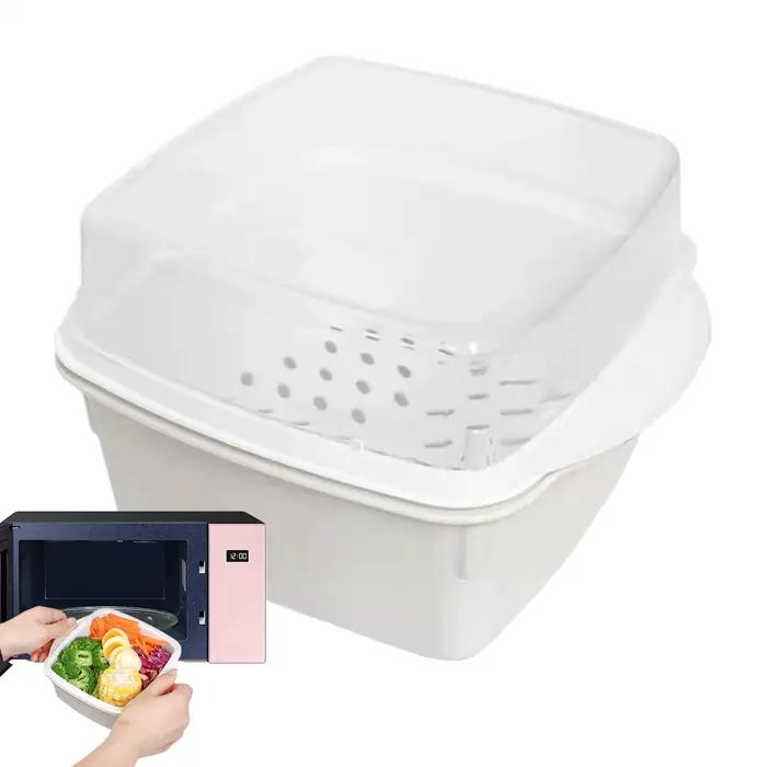 Cuiseur à vapeur à micro-ondes, cuisine domestique, récipient alimentaire polyvalent pour légumes, poisson, chignon cuit à la vapeur, boulettes, riz, préparation des repas