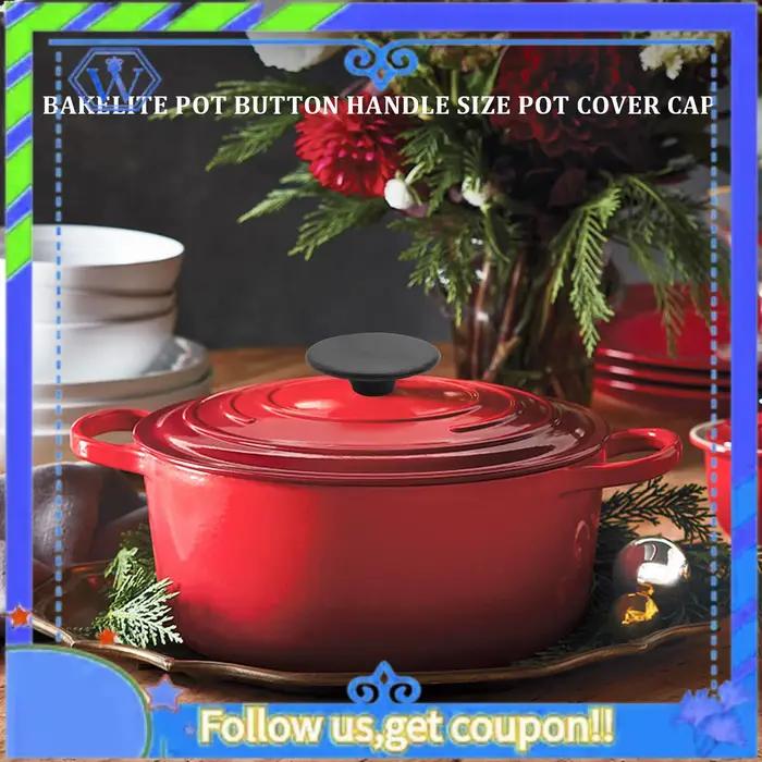 A55P-bouton de four hollandais pour remplacement de bouton de cruset Le, bouton de remplacement en bakélite bouton de casseroles de four hollandais poignée de couvercle de Pot 2 ensembles
