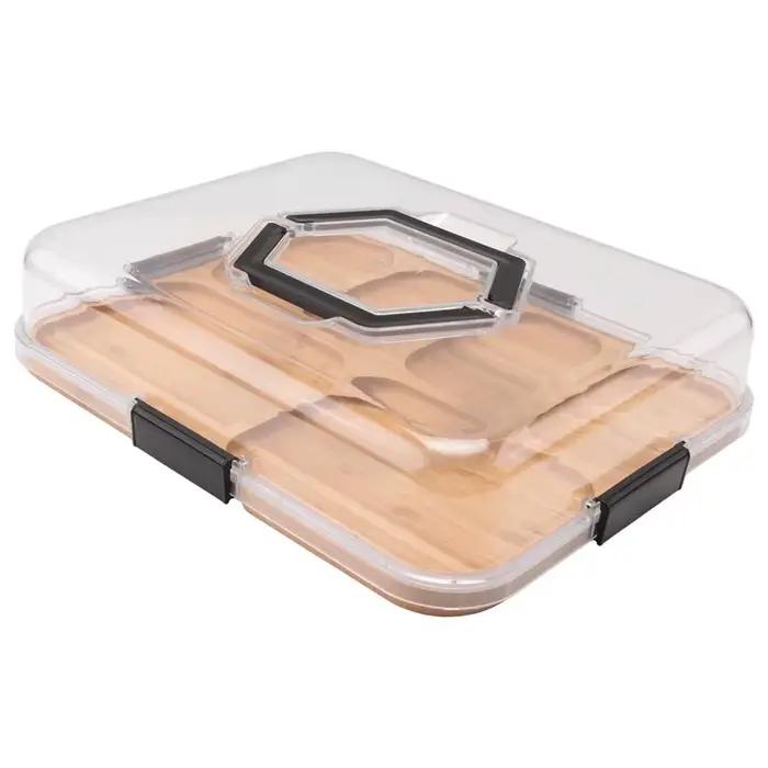 Plateau à fromages A36T avec couvercle transparent, planches à découper portables pour la cuisine, pour la maison, coffret cadea