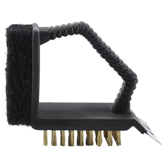 Brosse de nettoyage multifonctionnelle pour barbecue, 3 en 1, acier inoxydable, brosse de nettoyage pour four, brosse métallique