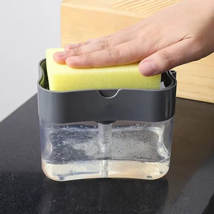 Presse à détergent de cuisine, distributeur de savon Portable, Pak, chiffon propre, Pot de vaisselle, distributeur de savon, outil de nettoyage