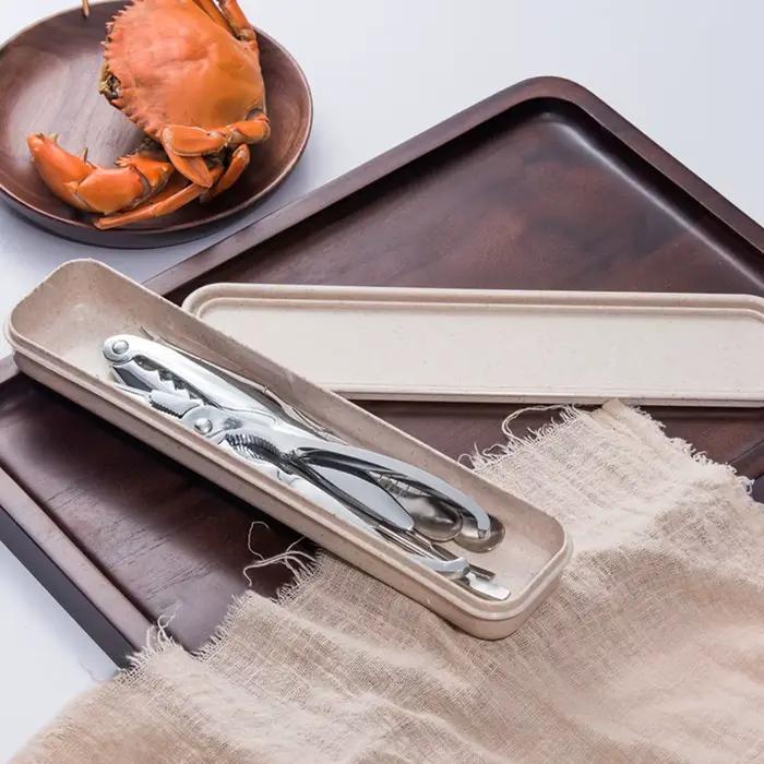 Lot de 3/6 outils professionnels en acier inoxydable pour fruits de mer, pince à homard et crabe imprimée avec boîte, pince à homard, outils pour fruits