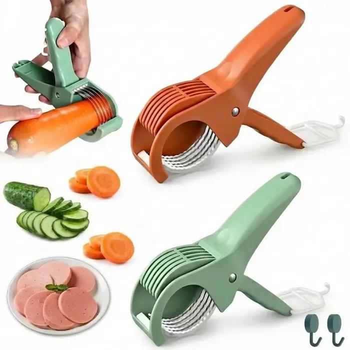 Coupe-carottes en acier inoxydable, outils de cuisine, coupe-légumes et fruits, coupe-salade multifonctionnel, accessoires de cuisine, 1 pièce