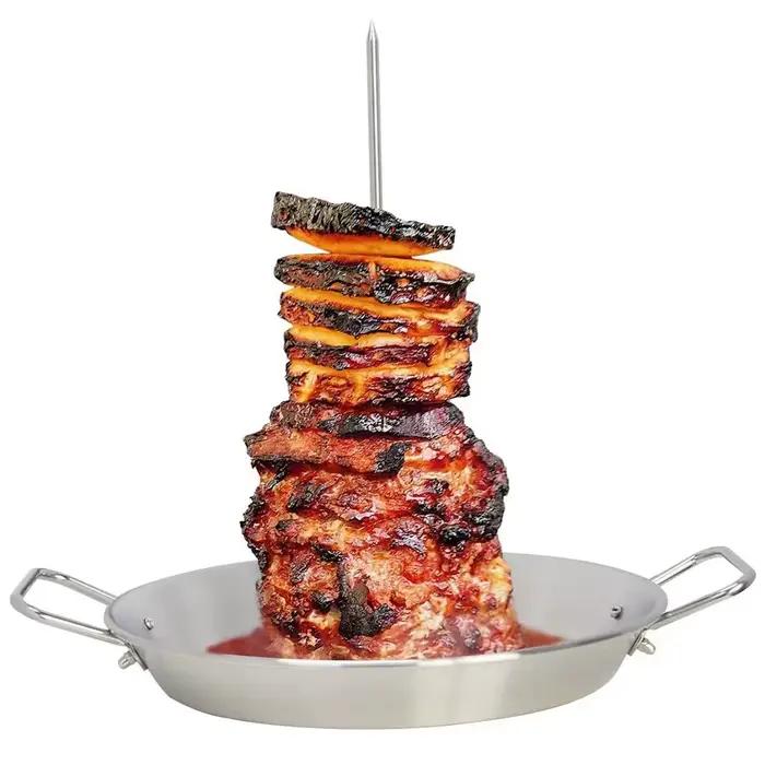 Modules Vertical en Acier Inoxydable pour Barbecue, Poêle à Rôtir Jetable, Rôtissoire T1 pour Jardin Extérieur