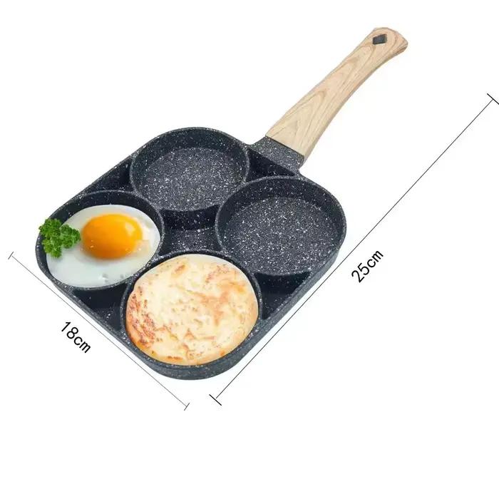 Poêle à omelette épaisse à 4 trous