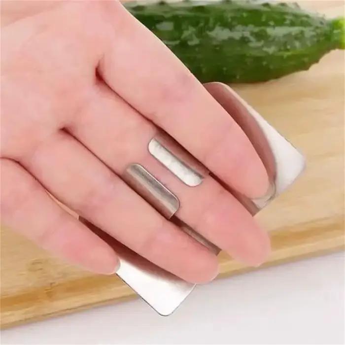 1 pièce Protège-doigts de cuisine en acier inoxydable