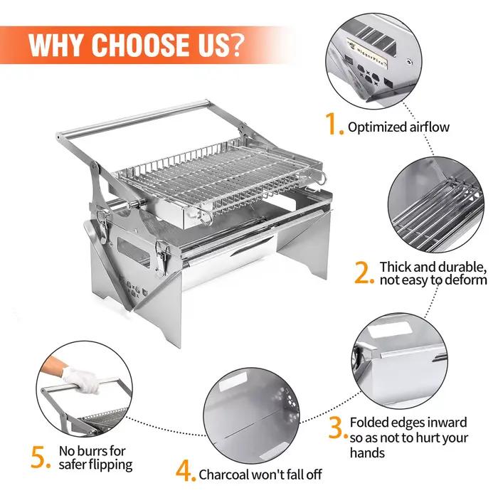Flip Grill 360 ° Barbecue rotatif