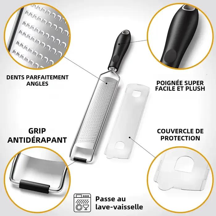 Râpe à zeste de citron de qualité supérieure avec dents parfaitement inclinées