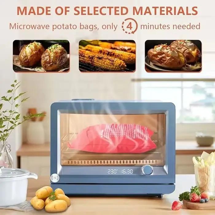 Sac de cuisson réutilisable pour micro-ondes tissu respectueux de l'environnement pour patates douces et maïs grillés occassions familiales et amicales