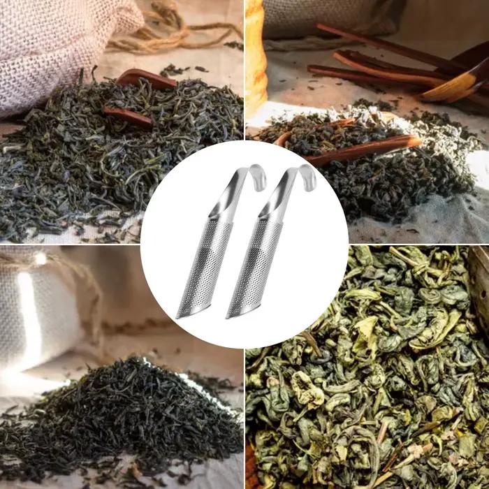 Filtre à thé en acier inoxydable gris clair pour infusion de thé vert, noir, pu-erh et autres tasses, bols et mini théières occasions quotidiennes et cadeaux