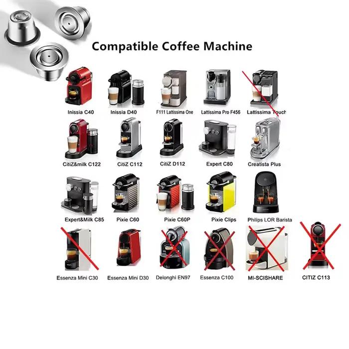 Capsules de café Nespresso réutilisables i Cafilas en acier inoxydable pour une tasse de café personnalisée occasions spéciales brunchs matinaux
