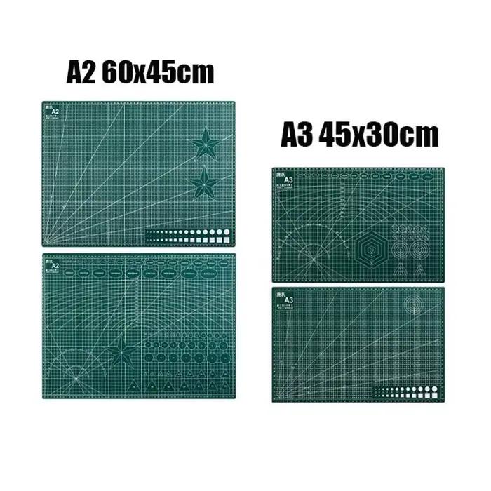 Tapis de découpe en PVC A2/A3 de 3 mm d'épaisseur, double face, antidérapant, avec grille, pour le bricolage, la création de modèles, outil artisanal