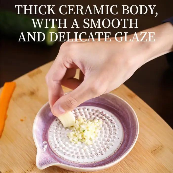 Râpe à gingembre et ail en céramique, outil de cuisine multifonctionnel pour fruits, légumes, aliments pour bébés, facile à nettoyer