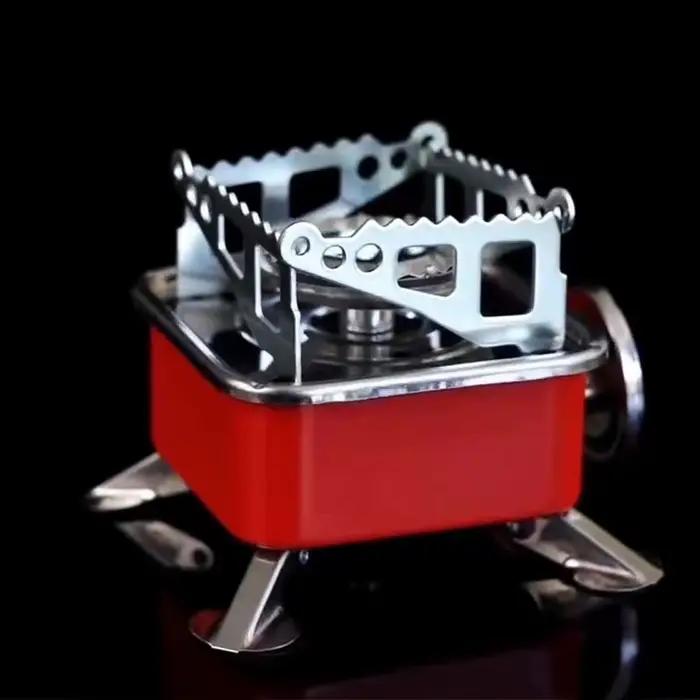Cuisinière 2800W poêle à Cassette carrée haute puissance Compact pliant brûleur à gaz Portable coupe-vent Fondue cuisinière à gaz voyage