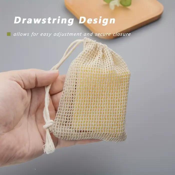 Sac réutilisable et respirant pour économiser le savon, conçu pour le nettoyage, le rasage et les essentiels du voyage du visage, gris clair, pour une peau douce et saine