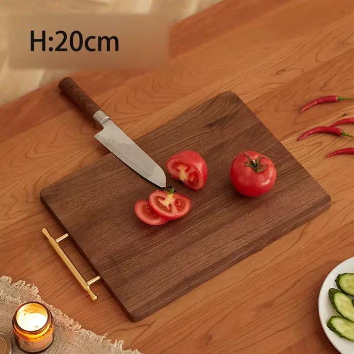 Planche à découper en bois massif noyer noir pour la maison hôtel haut de gamme restaurant occidental camping usage occasionnels