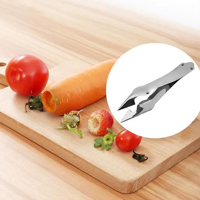 Couteau de cuisine en acier inoxydable, éplucheur de fruits, éplucheur d'ananas, couteau de cuisine, Gadgets, Clips
