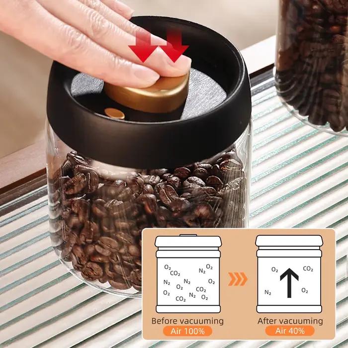 Bocal hermétique en verre scellé sous vide pour grains de café