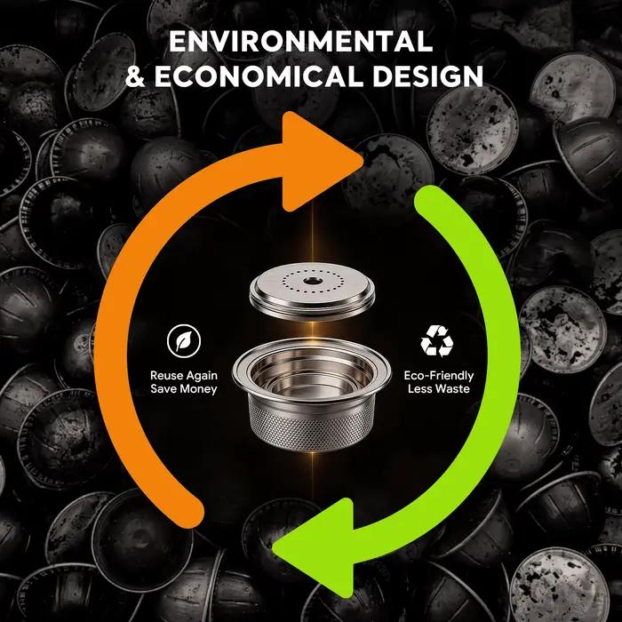 Adaptateur de capsule de café réutilisable pour Nespresso Vertuo Pop / VertuoLine Next – Se transforme en accessoire compatible avec les dosettes Vertuo