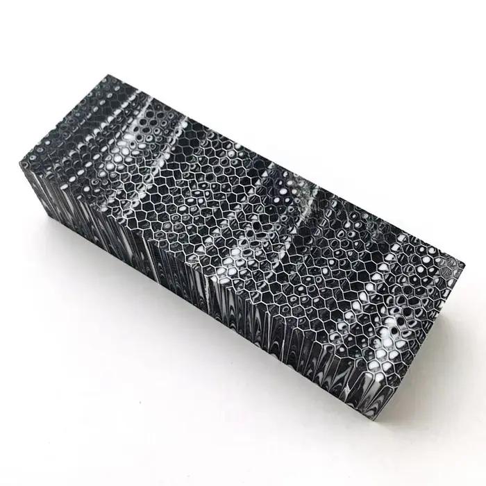 Poignée de couteau en résine C-Tek, patch en nid d'abeille, matériau pour poignée de couteau, matériau en résine fait main, accessoires DIY en nid d'abeille, 120x40x8mm