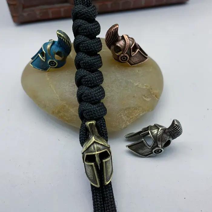Paracorde Grec Spartiate Kokor en Laiton pour Fabrication de Bijoux, Perles de Couteau, Porte-Clé, Lanière, Pendentif, Accessoire, DIY