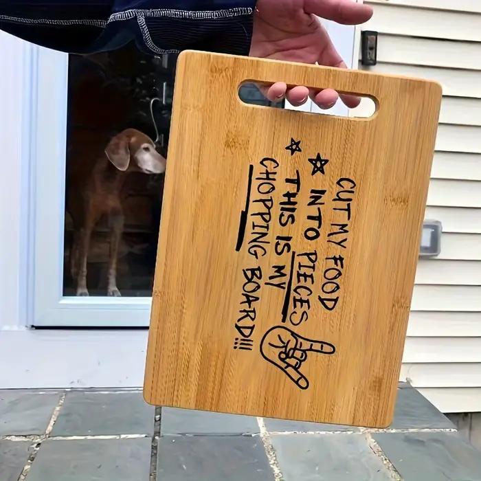 Planche à découper en bambou gravée au laser pour cuisine drôle et amusante occassions familiales et cadeaux de noel