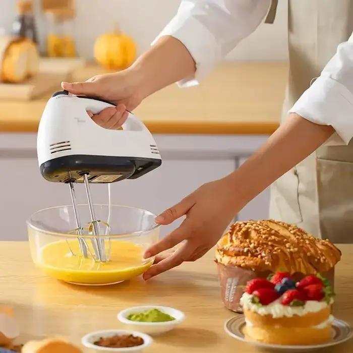 Mélangeur à main électrique à 7 vitesses, mélangeur automatique pour crème, œufs, gâteaux, pâte, outil d'appareil de mélange de cuisine polyvalent