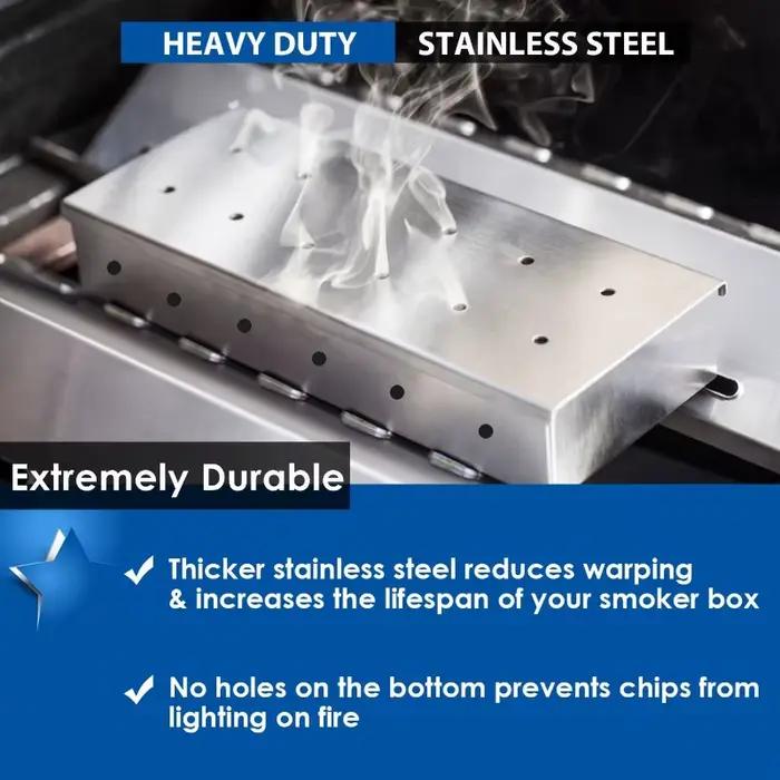 Boîte de fumeur en acier inoxydable pour barbecue à gaz
