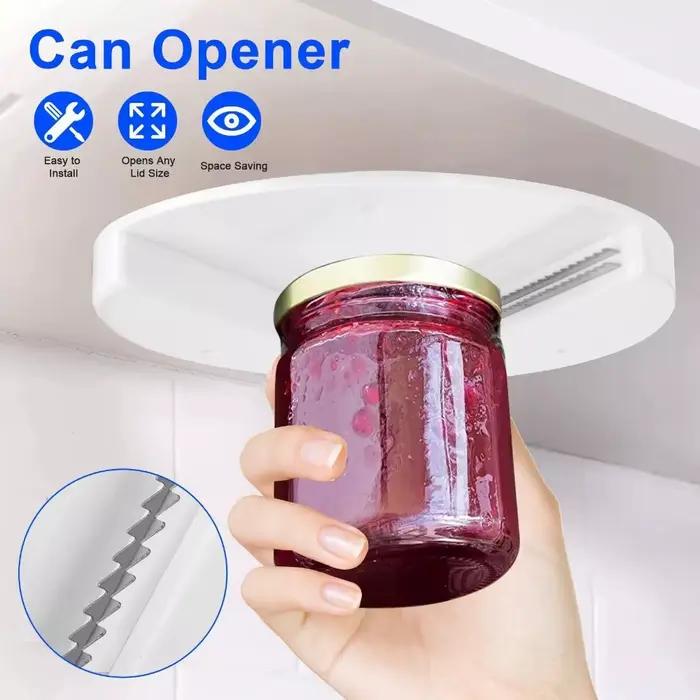 Ouvre-boîte rond auto-adhésif multifonction, non-ald, économie de main-d 'œuvre, ouverture de bocal, armoire de cuisine, accessoires de dissolvant de couvercle