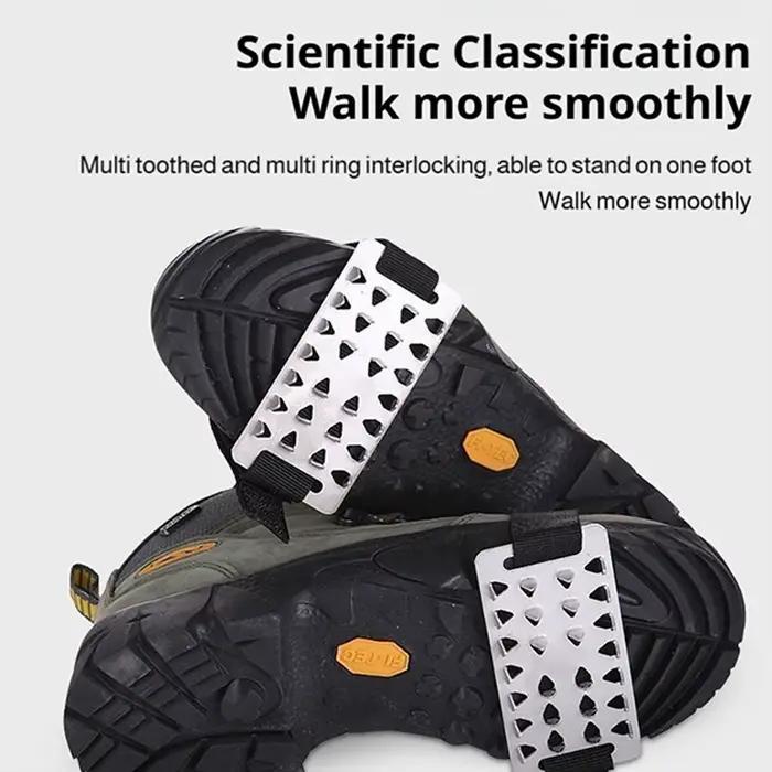 Pinces à glace réglables en acier inoxydable système anti-glisse pour marche conduite randonnée pêche hivernale alpinisme sécurité sur surfaces glacées enneigées