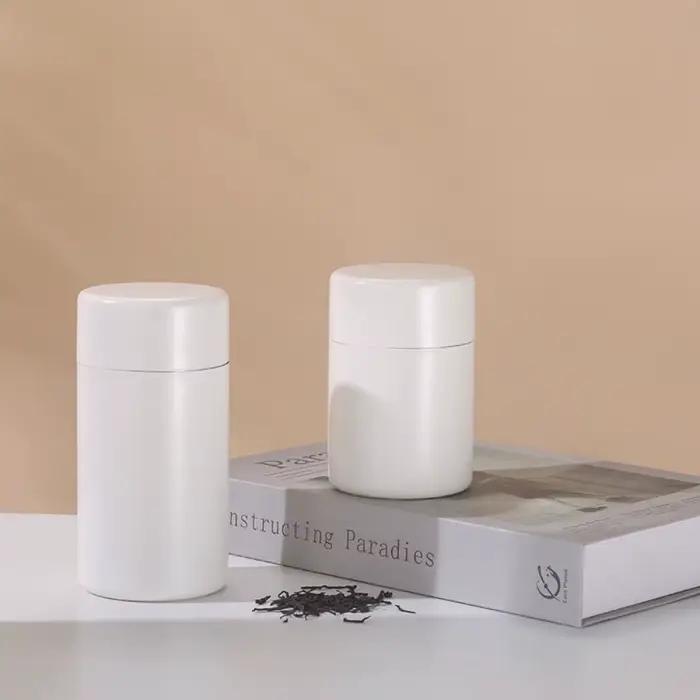 Boîte à thé en acier inoxydable à double couvercle